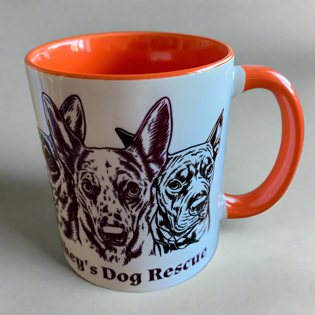 Mikey's Dog Rescue Mug in Orange