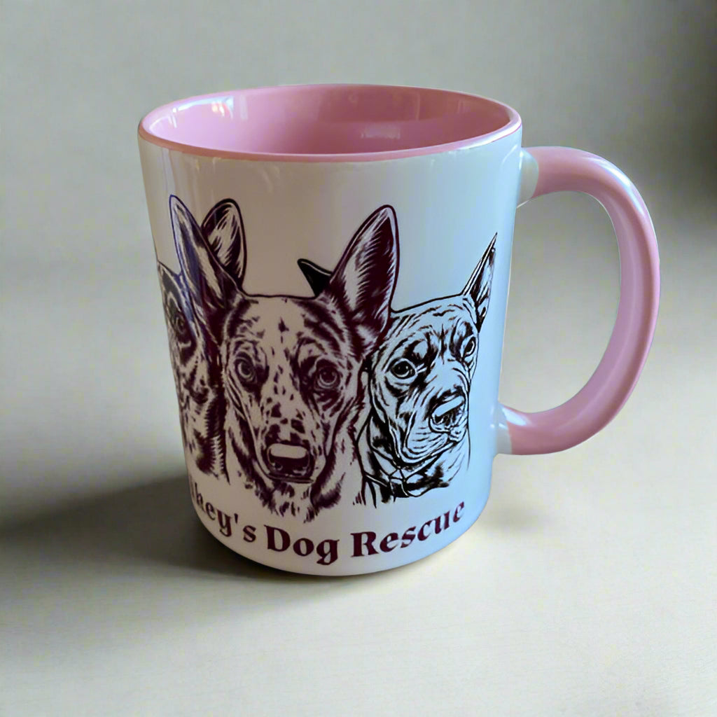 Mikey's Dog Rescue Mug in Pink