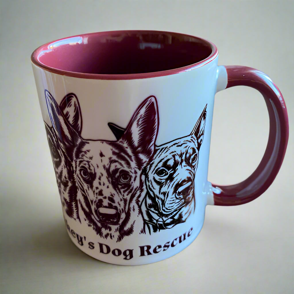 Mikey's Dog Rescue Mug in Purple
