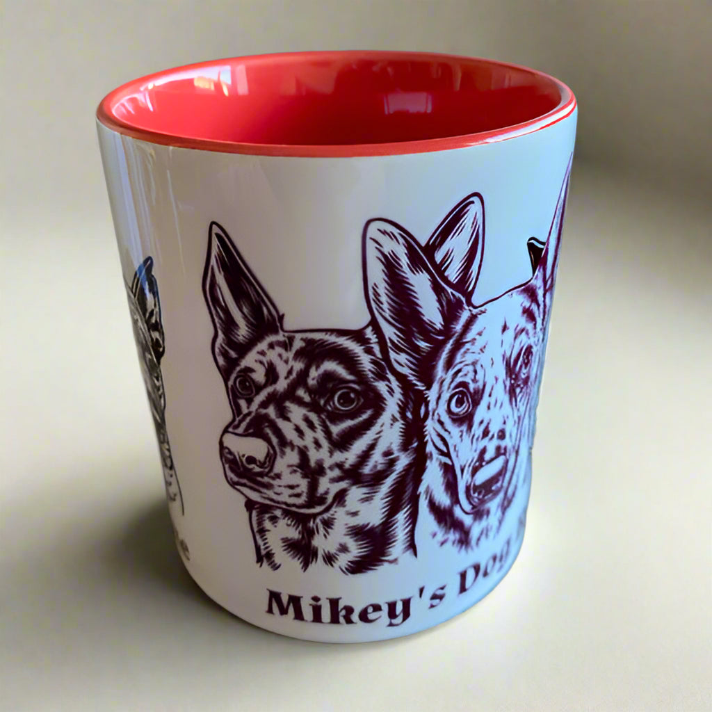 Mikey's Dog Rescue Mug in Red
