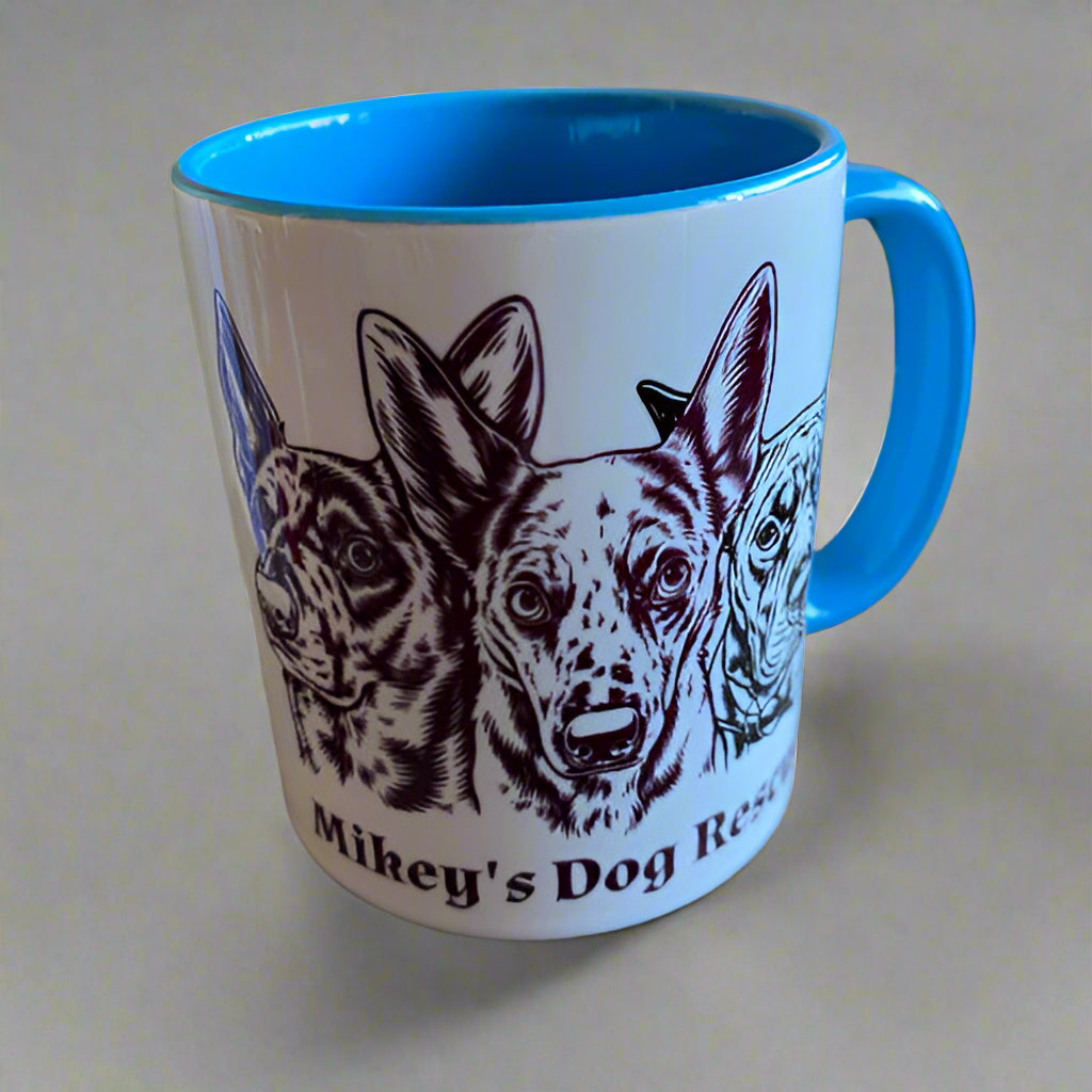 Mikey's Dog Rescue Mug in Sky Blue