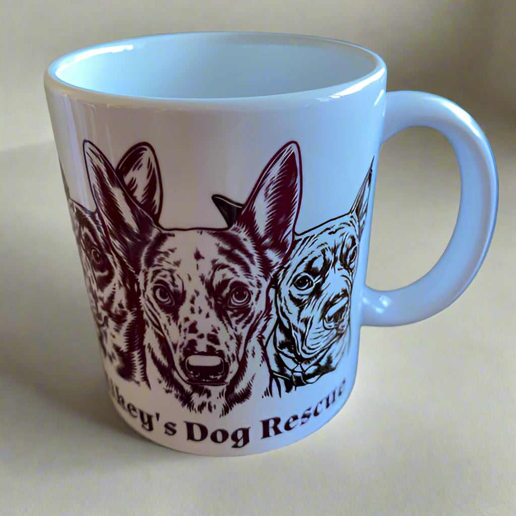 Mikey's Dog Rescue Mug in White