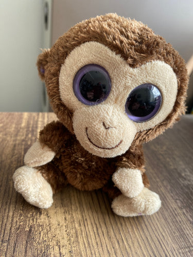 Ty Beanie Boos Boo Coconut the monkey 2012 - (Solid Eyes) Plush 6"